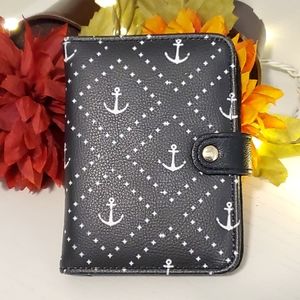 6" x 4"  Women’s Anchor Design Wallet. Snap closure